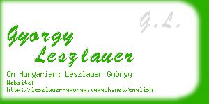 gyorgy leszlauer business card